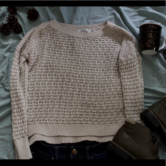 Loft Cream Crochet Sweater - Picture 1 of 4